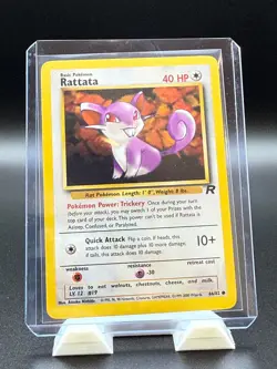 Rattata 66/82 Common Team Rocket Pokemon Card LP Vintage - Image 1