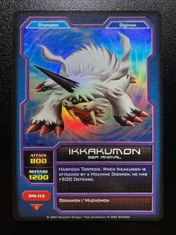 NM HOLO DM-113 Ikkakumon Digimon CCG Card Hybrid Warriors Foil 1st Edition 2004 - Image 1