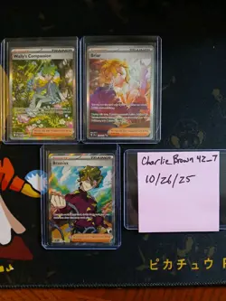 Pokemon TCG 3 Card Trainer Lot With Briar, Brassius And Wally's Compassion - Image 1