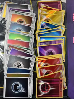 Lot Of 50 Holo/Reverse Holo Basic Energy Pokemon Cards Eng And Jap - Image 1