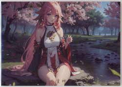 ?YAE MIKO - Goddess Story ANIME WAIFU Card - SWEET GIRL DIARY 2 SSR-01 -GENSHIN - Image 1