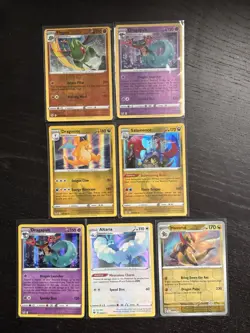 Dragonite, Salamence, Dragapult, & More - x7 Dragon Cards Pokemon Card Lot - A27 - Image 1
