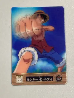 Monkey D Luffy - No.53 - One Piece Gummy Plastic Vintage Card Japanese - Image 2