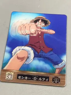 Monkey D Luffy - No.53 - One Piece Gummy Plastic Vintage Card Japanese - Image 3