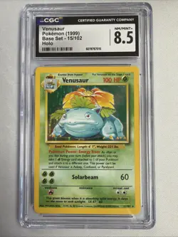 CGC 8.5 Venusaur 1999 Base Set 15/102 Holo Pokemon Card - Image 1