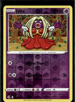 Pokemon Jynx 112/264 Fusion Strike Reverse Holo Common 2 Card Lot - Image 1
