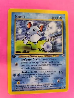 Marill 1st Edition Neo Genesis Pokemon Card WOTC NM - Image 1