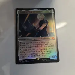 Cloud, Midgard Mercenary M 0010 Regular Final Fantasy Magic the Gathering MTG NM - Image 1