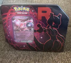 Pokemon TCG - Team Rocket Tin (Mewtwo) SEALED Destined Rivals Journey Together - Image 1