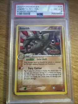 Anorith Pokemon 2007 EX Power Keepers Reverse Holo Card 26/108 PSA 8 - Image 1