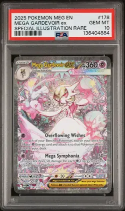 2025 POKEMON MEG EN-MEGA EVOLUTION #178 MEGA GARDEVOIR EX PSA 10 - Image 1