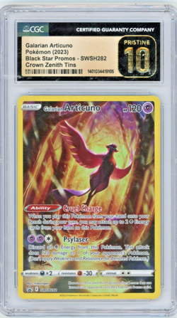 2023 Pokemon Crown Zenith Tins Galarian Articuno #SWSH282 BSP CGC 10 Pristine - Image 1
