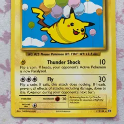 Pokemon TCG Flying Pikachu 110/108 Evolutions Set Secret Rare - Image 3