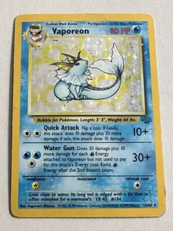 Vaporeon 012/064 - Holo - Jungle - 1999 Pokemon TCG - Vintage - Image 1