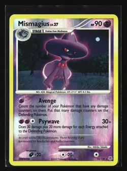 Pokemon MISMAGIUS 10/130 Reverse Holo (2007 Diamond and Pearl) LP/Light Play - Image 1