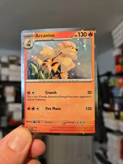 Pokemon TCG Arcanine SVP 011 Cosmos Holo Scarlet & Violet Black Star Promo NM - Image 1