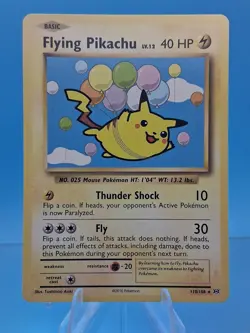 Pokemon TCG Flying Pikachu Secret Rare XY Evolutions 110/108 Near Mint NM - Image 1