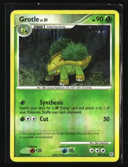 Pokemon GROTLE 49/130 Reverse Holo (2007 Diamond and Pearl) LP/Light Play - Image 1