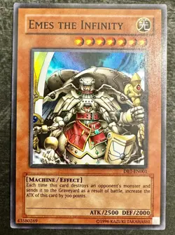 Yu-Gi-Oh! Emes the Infinity DBT-EN001 2004 Super Rare Unlimited Ed Promo Holo NM - Image 1