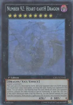 Yugioh! LP Number 92: Heart-eartH Dragon - CBLZ-EN045 - Ghost Rare - Unlimited E - Image 1