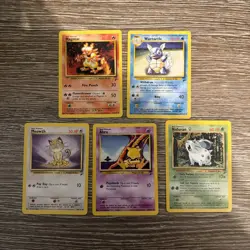 5x Pokemon Cards Wotc Vintage Card Bundle BASE SET 2 - Image 1
