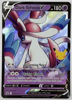 Pokemon TCG Dark Sylveon v SWSH134 Black Star Promo Card Celebrations - NM - Image 1