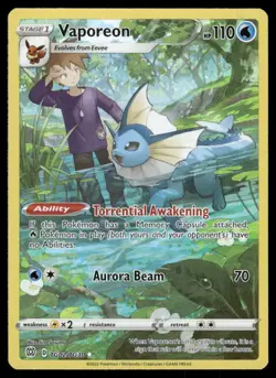 Pokemon Cards Vaporeon TG02/TG30 Brilliant Stars Trainer Gallery Holo NM - Image 1