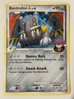 BASTIODON Holo SWIRL 2/111 RARE Rising Rivals Pokemon Card 2009 LP/NM - Image 1