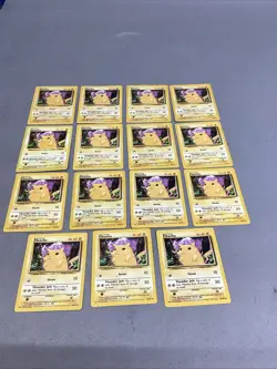 Lot Of 15 Pokemon Pikachu ‘Gnaw’ Lightning Trading Cards - 58/102 - Image 1