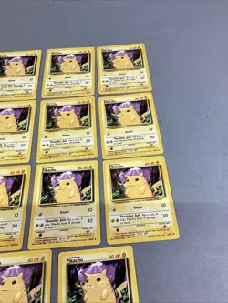 Lot Of 15 Pokemon Pikachu ‘Gnaw’ Lightning Trading Cards - 58/102 - Image 3