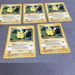 Lot Of 5 Pokemon Pikachu Spark Lightning Jungle Trading Cards 50 HP - Image 3