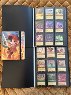 Disney LORCANA Stitch, Villains, and Mickey Binder Lot with Foil & NonFoil cards - Image 3