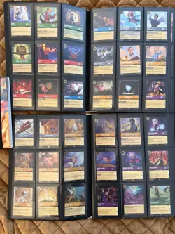 Disney LORCANA Stitch, Villains, and Mickey Binder Lot with Foil & NonFoil cards - Image 4