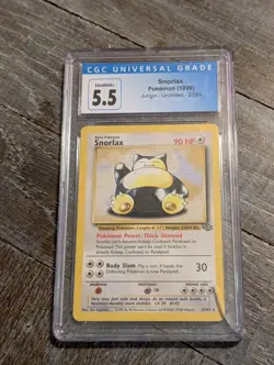 Snorlax 1999 Pokemon Jungle 27/64 Holo CGC 5.5 Excellent+ Vintage WOTC Card - Image 1