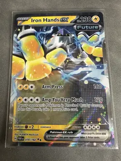 Pokemon TCG Paradox Rift Iron Hands EX Card 070/182 - Image 1