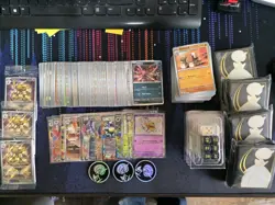 Pokemon 250 Card Lot With Holos, Reverse, And Exs - Mega Evolution ETB Accessori - Image 1