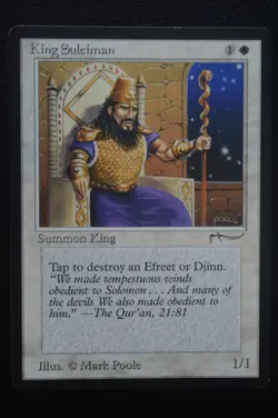 Magic The Gathering MTG KING SULEIMAN #1 Arabian Nights NM Near Mint - Image 1