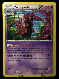 Pokemon TCG Scolipede 74/149 Boundaries Crossed Holo - NM - Image 1