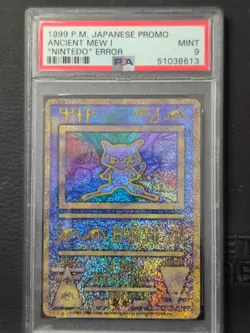 Ancient Mew I "Nintedo" Error Pokemon 1999 Holo Movie Promo Japanese PSA 9 - Image 1