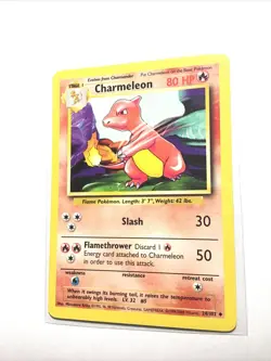 CHARMELEON - 24/102 - Base Set - 4th Print - 1999-2000 - Pokemon Card - LP - Image 1