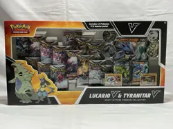 Pokemon TCG LUCARIO V & TYRANITAR V - Heavy Hitters Premium Collection Box - Image 1