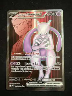 Pokemon Mewtwo EX TCG Team Rockets 213/182 Full Art Destined Rivals - Image 1