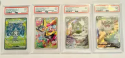 Pokemon Lot of 4 PSA 9 Slabs Iono’s Wattrel, Ogerpon Mask, Tornadus, Perrserker - Image 1