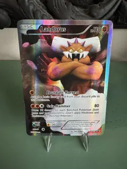 2012 Pokemon Black & White Black Star Promo #BW43 Landorus HOLO RARE FULL ART NM - Image 1