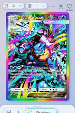 Pokemon TCG POCKET - Mega Blastoise Rainbow Rare 2?, Crimson Blaze, English - Image 1