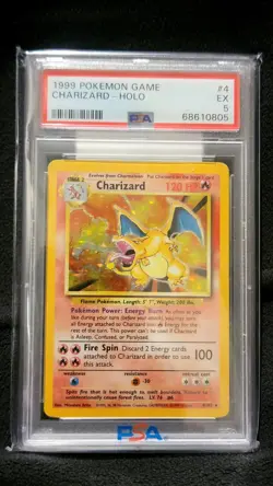 1999 Pokemon Game #4 Charizard Holo - PSA 5 EX - Image 1