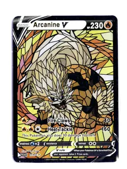 ULTRA RARE!!! MOSAIC POKEMON Arcanine REFRACTOR Black Star Promo #059/S-P - Image 1