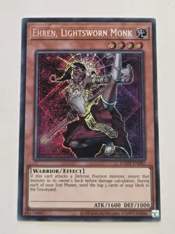 Ehren, Lightsworn Monk LODT-EN082 Secret Rare Yugioh Unlimited Edition Mint - Image 1