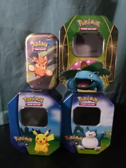 Pokemon TCG Assorted Empty Collector's Tin Lot (no cards inside) - Image 1