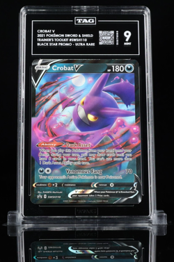 Crobat V SWSH110 Pokemon Sword & Shield Promo Cards Holo TAG Graded Mint 9 - Image 1